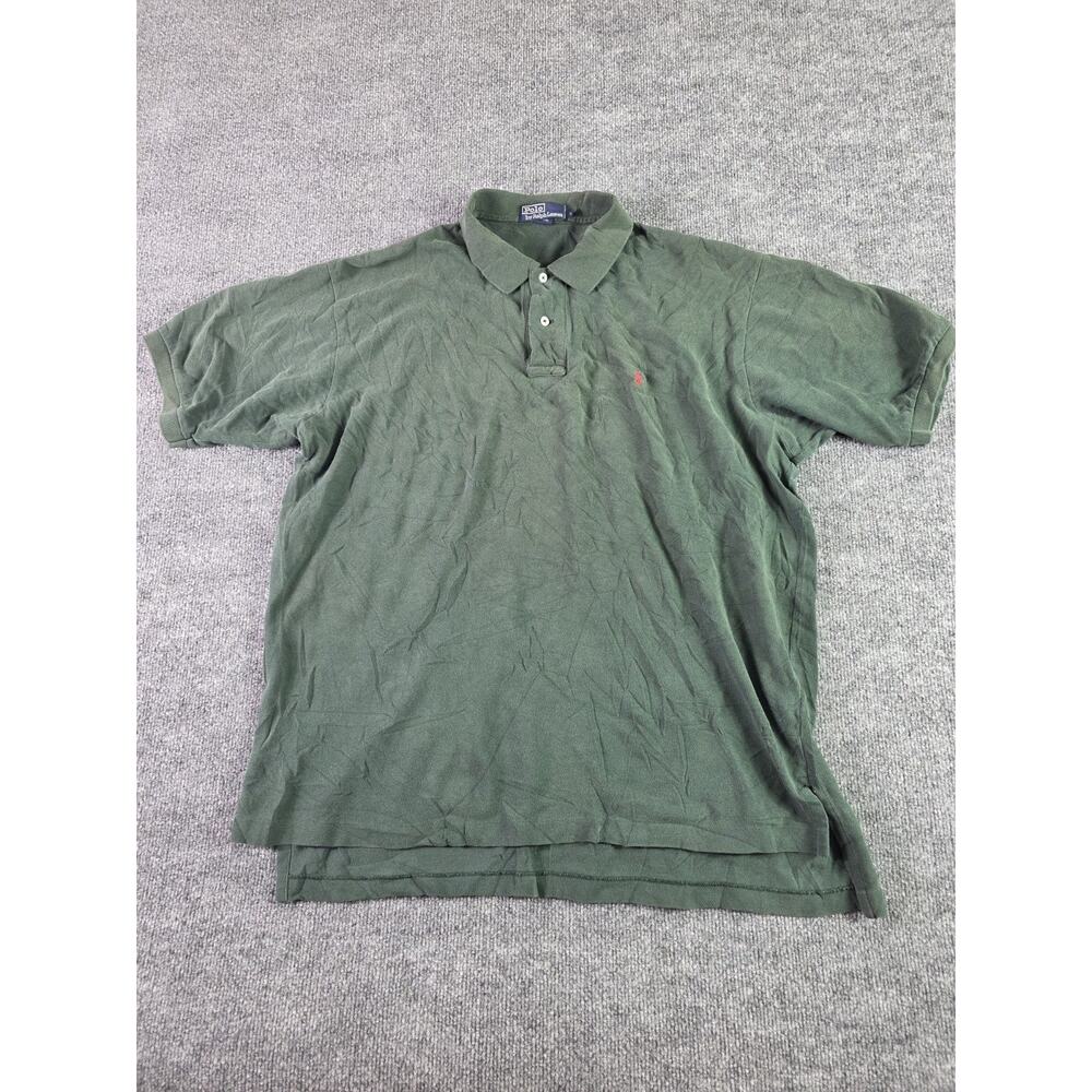 Polo Ralph Lauren Polo Shirt Mens XL X-Large Cotton Green RL Red Logo